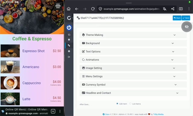 Animations Extension management.