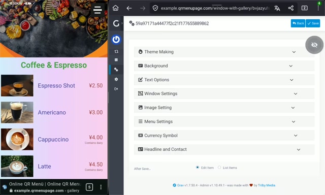 Gallery Extension management.